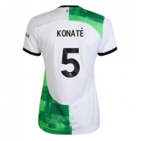 Camiseta Liverpool Ibrahima Konate #5 Segunda Equipación Replica 2023-24 para mujer mangas cortas